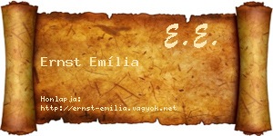 Ernst Emília névjegykártya