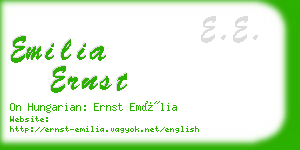 emilia ernst business card